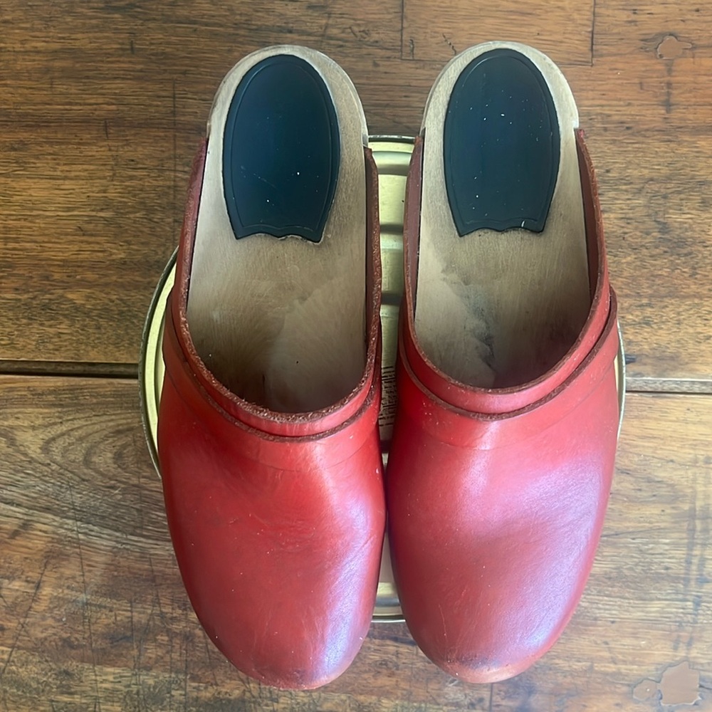 RED Swedish Clogs